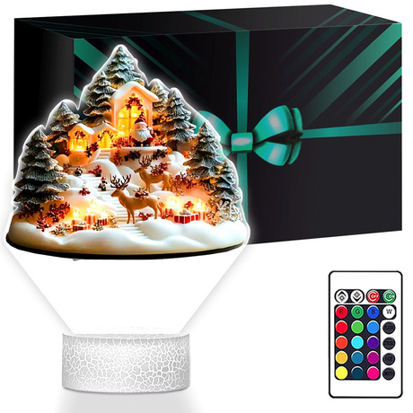 LAMPKA NOCNA LED 3D SZOPKA BOŻE NARODZENIE prezent dla dziecka NA ŚWIĘTA