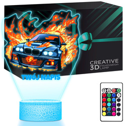 LAMPKA NOCNA LED 3D samochód BMW E46 M3 prezent chłopca URODZINY dziecka