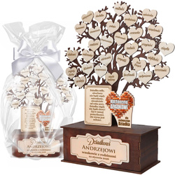 PREZENT NA DZIEŃ DZIADKA DLA PRADZIADKA PAMIĄTKA STATUETKA SERCE DRZEWKO