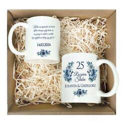 PREZENT NA ROCZNICĘ ŚLUBU JUBILEUSZ 25 40 50 KUBKI