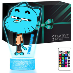 LAMPKA NOCNA LED 3D GUMBALL WATTERSON prezent dziecka URODZINY statuetka