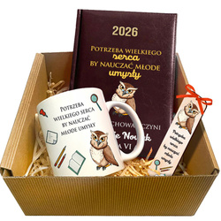 ZESTAW DZIEŃ NAUCZYCIELA WYCHOWAWCY KALENDARZ KUBEK ZAKŁADKA podziękowanie