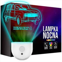 Lampka Nocna LED dla Dzieci RENAULT 4 AUTO do kontaktu gniazdka CZUJNIK