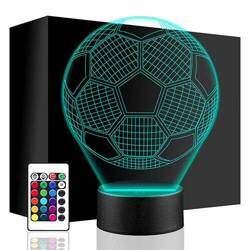LAMPKA NOCNA PIŁKARZ PIŁKA NOŻNA 3D LED + PILOT prezent MIKOŁAJKI święta