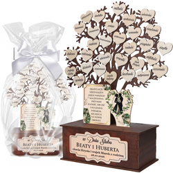 PREZENT NA ŚLUB WESELE DLA PARY MŁODEJ NOWOŻEŃCÓW STATUETKA SERCE DRZEWKO