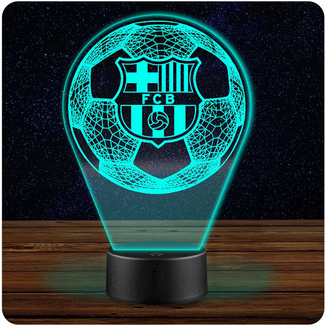 Lampka nocna FC Barcelona Piłka nożna 3D LAMP LED dziecka chłopca święta