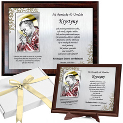 PREZENT na 18 20 25 30 35 45 50 55 60 65 70 75 80 85 90 URODZINY SREBRNY XL