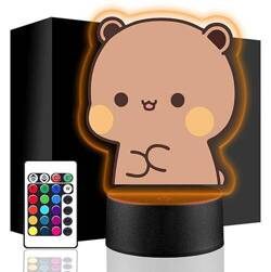 LAMPKA NOCNA DUDU MIŚ MISIEK 3D + PILOT prezent URODZINY statuetka