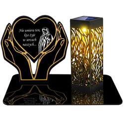ZNICZ SOLARNY LED WIECZNY PODSTAWKA NA CMENTARZ GRÓB lampka 3D