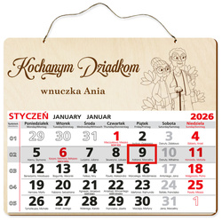 PREZENT NA DZIEŃ BABCI DZIADKA KALENDARZ 2026 DLA DZIADKÓW URODZINY ŚWIĘTA