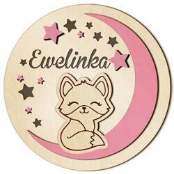 LAMPKA nocna LED dla dziecka Z IMIENIEM NA BATERIE 30cm prezent