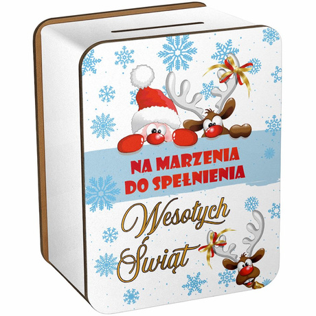 SKARBONKA PREZENT NA MIKOŁAJKI ŚWIĘTA POD CHOINKĘ DO SZKOŁY DLA DZIECKA
