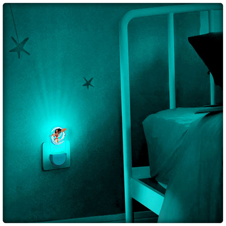 Lampka Nocna LED dla Dziecka VAIANA MOANA OCEAN kontaktu gniazdka CZUJNIK