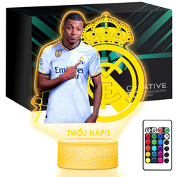 LAMPKA NOCNA LED 3D Kylian Mbappe Real prezent dziecka URODZINY statuetka