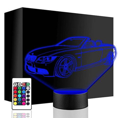 LAMPKA NOCNA LED BMW E39 AUTO AUTKO 3D + PILOT prezent URODZINY statuetka