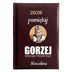 KALENDARZ KSIĄŻKOWY A5 dzienny 2026 ROK TERMINARZ NOTATNIK MOTYWACYJNE