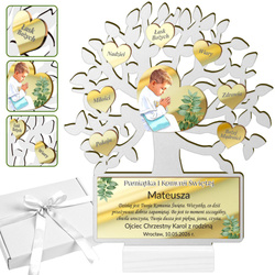 OBRAZEK NA KOMUNIĘ PAMIĄTKA PIERWSZEJ KOMUNII ŚWIĘTEJ PREZENT DRZEWKO