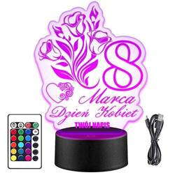 LAMPKA NOCNA LED prezent DZIEŃ KOBIET DZIEWCZYNY ŻONY KOBIETY KOLEŻANKI