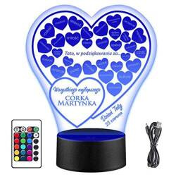 LAMPKA NOCNA LED prezent NA DZIEŃ TATY OJCA DLA FACETA NIEGO SERCE UPOMINEK
