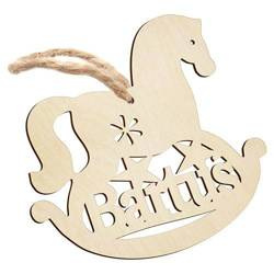 DUŻA BOMBKA z imieniem 3D drewniana choinkę święta