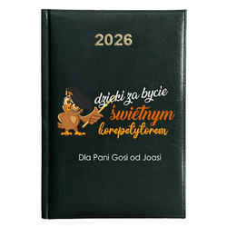 KALENDARZ KSIĄŻKOWY A5 dzienny 2026 ROK TERMINARZ NOTATNIK KOREPETYTOR