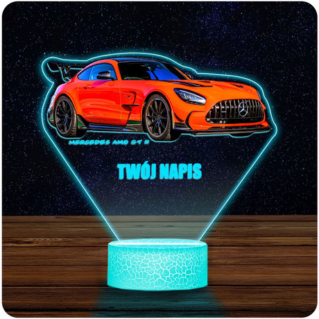 LAMPKA NOCNA LED 3D Samochód Mercedes prezent dziecka URODZINY statuetka
