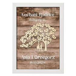 PODZIĘKOWANIE DLA RODZICÓW na ślub wesele prezent pamiątka