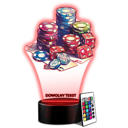 NAGRODA STATUETKA SPORTOWA DLA HAZARDZISTY HAZARD KASYNO ŻETON KOSTKI