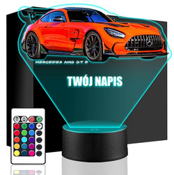 LAMPKA NOCNA LED Samochód Mercedes AMG 3D + PILOT prezent dziecka URODZINY