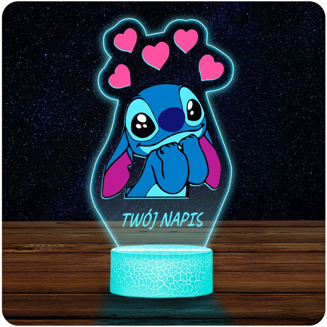 Lampka Nocna LED 3D Bajka Lilo i Stich Statuetka Dziecięca Urodziny dziecka