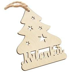 DUŻA BOMBKA z imieniem 3D drewniana choinkę święta