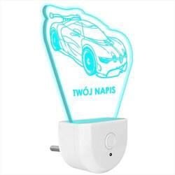 Lampka Nocna LED dla Dzieci RENAULT AUTO AUTKO do kontaktu gniazdka CZUJNIK