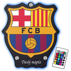LAMPKA NOCNA LED FC Barcelona Piłka prezent DLA DZIECKA NA ŚCIANĘ UPOMINEK