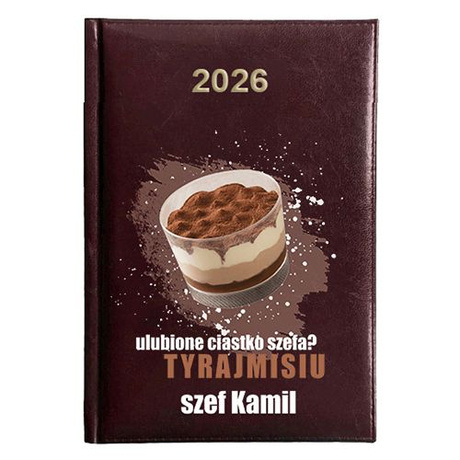 KALENDARZ KSIĄŻKOWY A5 dzienny 2026 ROK TERMINARZ NOTATNIK SZEF SZEFOWA