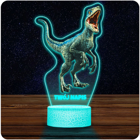 LAMPKA NOCNA LED 3D DINOZAUR JURASSIC prezent dziecka URODZINY statuetka