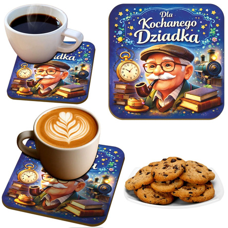 Podkładka pod kubek Dla Kochanego Dziadka Prezent Dzień Dziadka