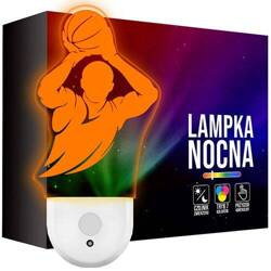 Lampka Nocna LED dla Dzieci JORDAN KOSZYKARZ do kontaktu gniazdka CZUJNIK