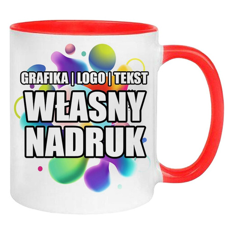 KUBEK FOTO LOGO FIRMOWE PREZENT Z WŁASNYM NADRUKIEM ZDJĘCIE URODZINY NAPISY