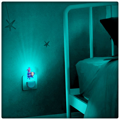 Lampka Nocna LED dla Dziecka FORTNITE ALPAKA LAMA kontaktu gniazdka CZUJNIK