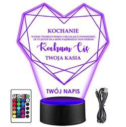 LAMPKA NOCNA LED prezent NA DZIEŃ MĘŻCZYZNY DLA CHŁOPAKA FACETA MĘŻA SERCE