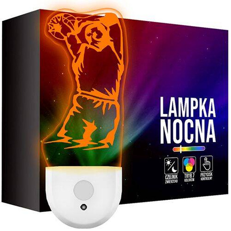 Lampka Nocna LED dla Dzieci KOSZYKÓWKA KOSZYKARZ kontaktu gniazdka CZUJNIK