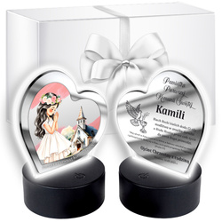 OBRAZEK LED Pamiątka Pierwszej Komunii Świętej Komunia PREZENT na Komunię dla dziewczynki i chłopca