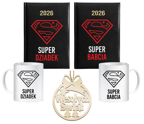 KOSZ ZESTAW PREZENTOWY PREZENT DLA BABCI DZIADKA DZIADKÓW świąteczny BOX