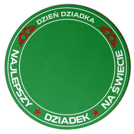 ZESTAW PREZENT DLA DZIADKA NA DZIEŃ DZIADKA KUFEL DO PIWA + PODKŁADKA