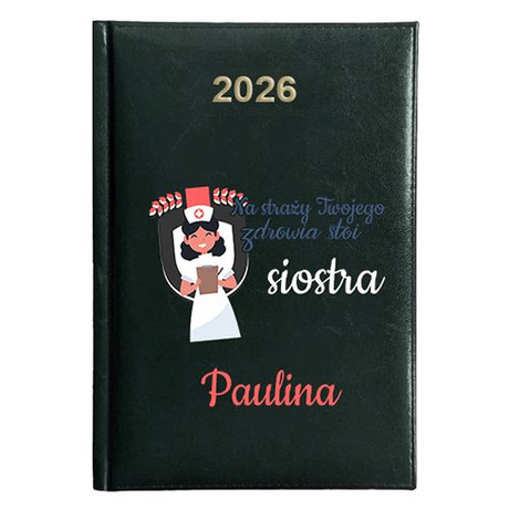 KALENDARZ KSIĄŻKOWY A5 dzienny 2026 ROK TERMINARZ NOTATNIK LEKARZ