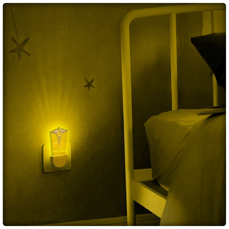 Lampka Nocna LED dla Dziecka Służba Zdrowia do kontaktu gniazdka CZUJNIK