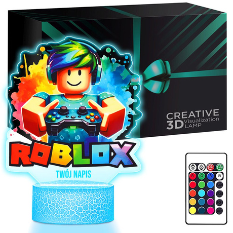 Lampka Nocna Z Nadrukiem Dla Dziecka Edukacyjna Gra Roblox Postać LED 3D
