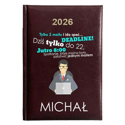 KALENDARZ KSIĄŻKOWY A5 dzienny 2026 ROK TERMINARZ NOTATNIK PRACOWNIK BIURO
