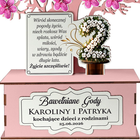 PREZENT NA 2 ROCZNICĘ ŚLUBU JUBILEUSZ SREBRNE GODY PAMIĄTKA 2-lecie ślubu