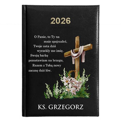 KALENDARZ KSIĄŻKOWY A5 dzienny 2026 ROK TERMINARZ NOTATNIK KSIĄDZ KSIĘDZA